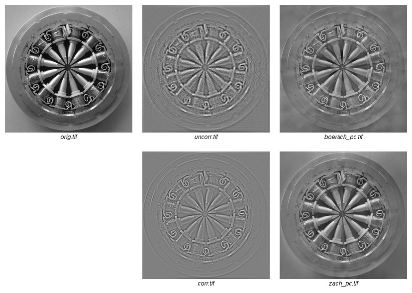 Phase contrast images